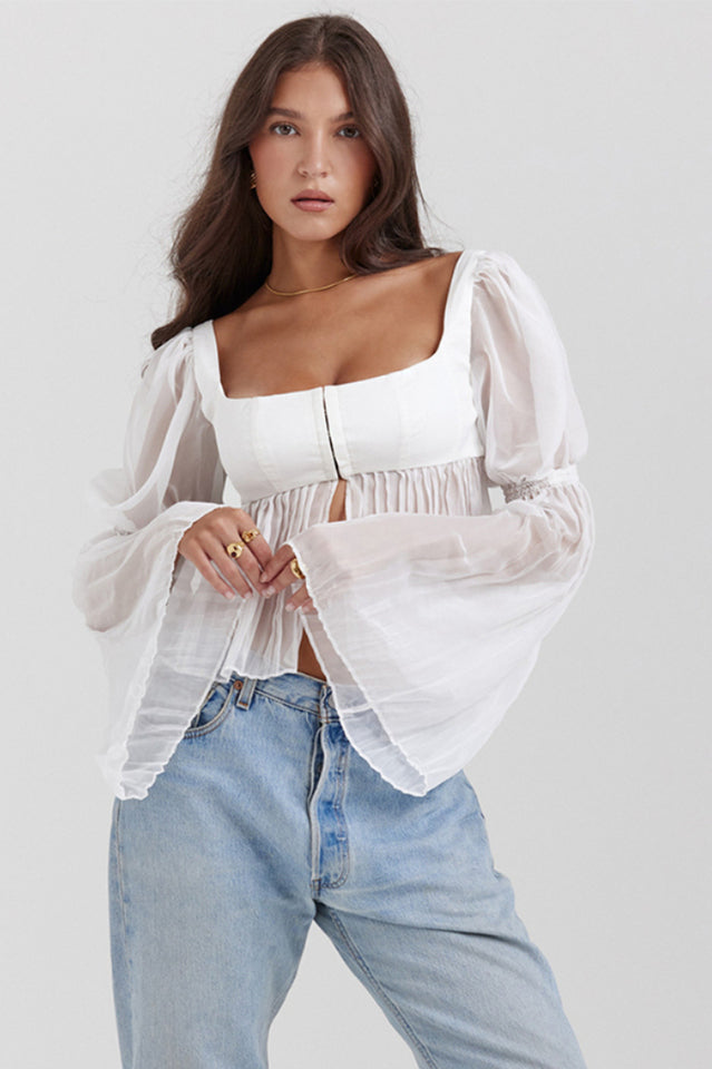 Lucie Chiffon Bustier Top