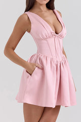 Emmeliette Satin Mini Dress