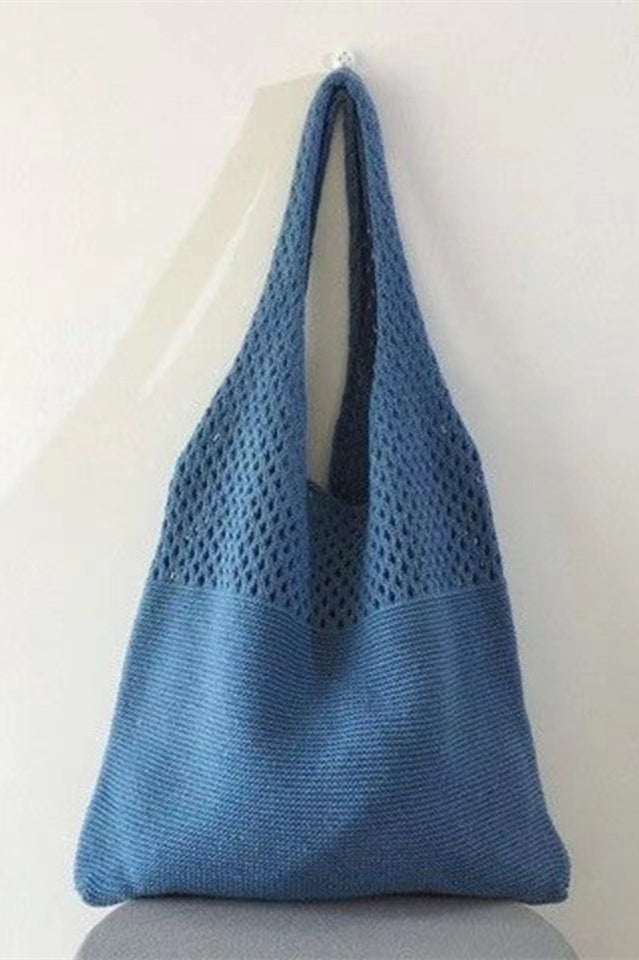 Knit Design Shoulder Bag