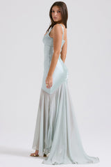 Victory Light Green Chiffon Maxi Dress