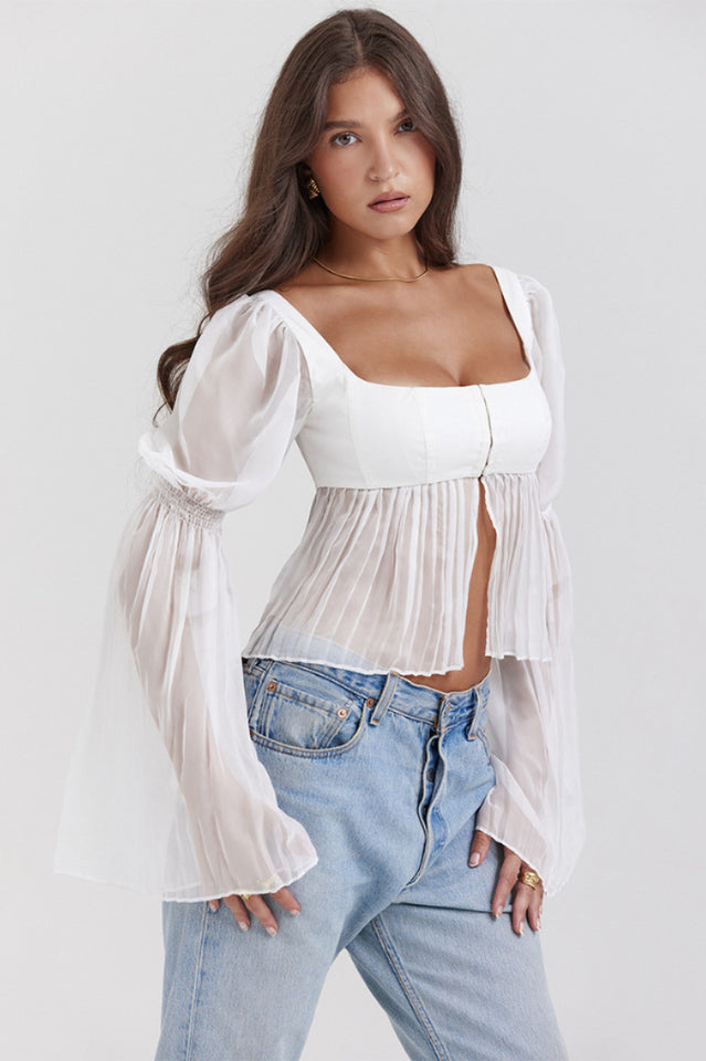 Lucie Chiffon Bustier Top