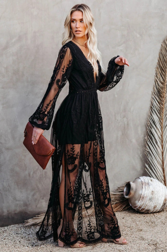 Boho Lace Maxi Dress