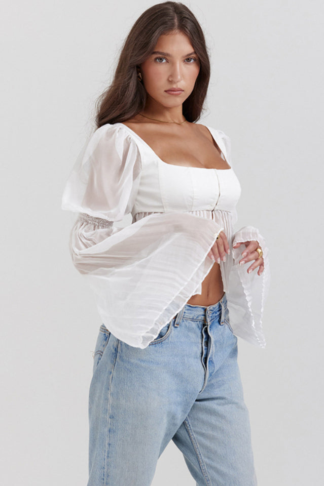 Lucie Chiffon Bustier Top