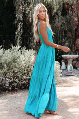 Swing Pleated Maxi Boho Dress