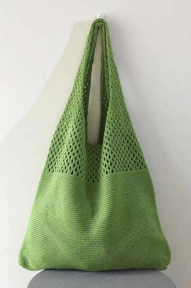 Knit Design Shoulder Bag