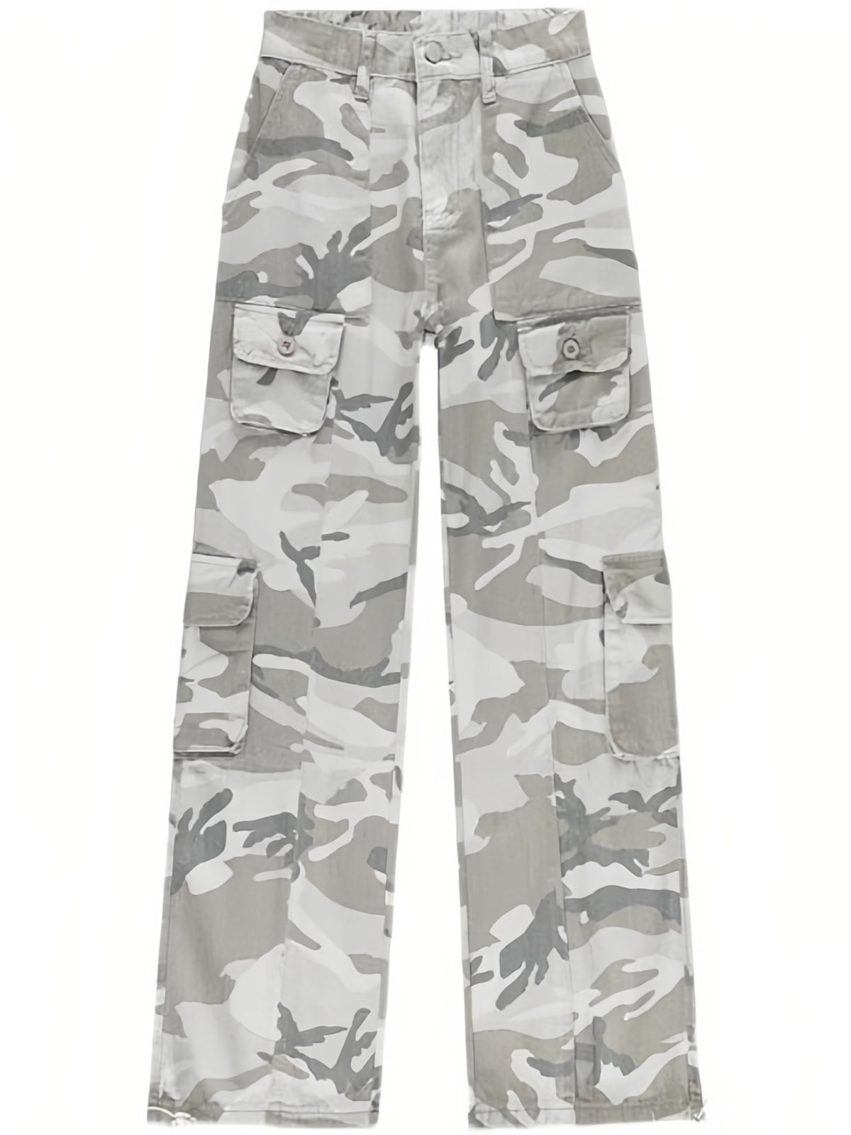 Vintage Grey Camo Baggy Cargo Jeans