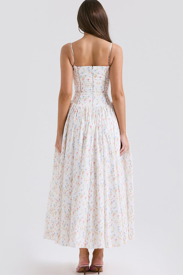 Isabella White Cotton Sundress