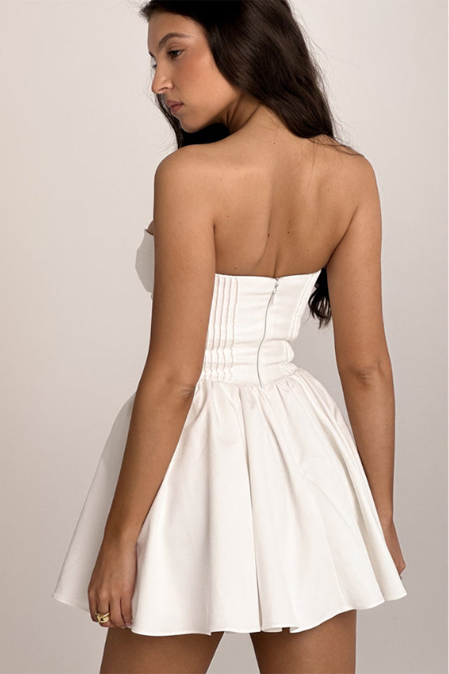 Strapless Bustier A Line Dress