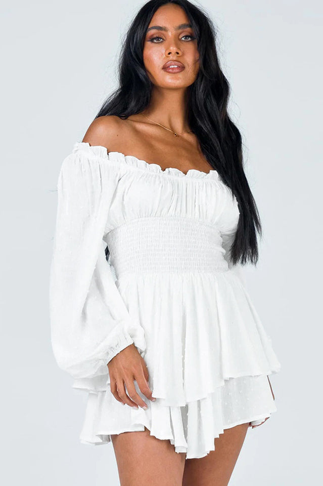 Tiered Swing Skater Romper