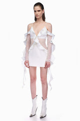 David Koma Ruffle Mini Dress