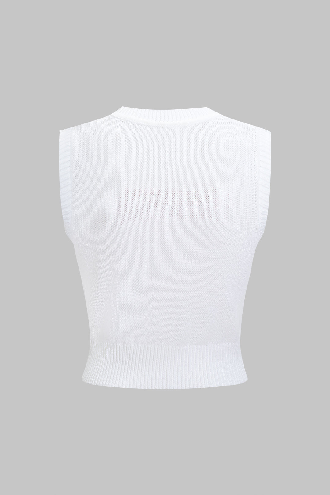 Knit Letter Print Tank Top