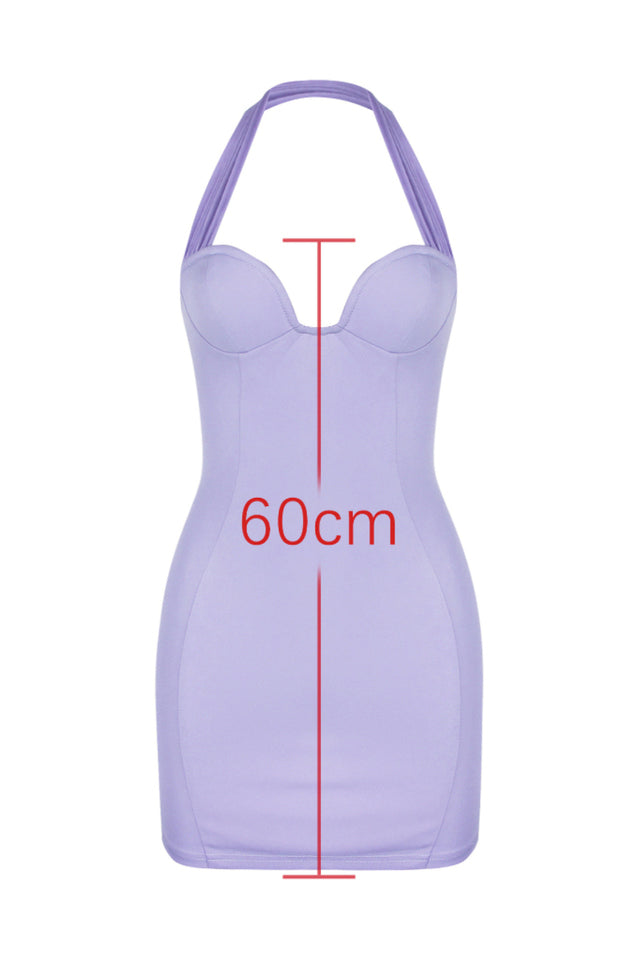 Alyssa Orchid Crepe Plunge Mini Dress