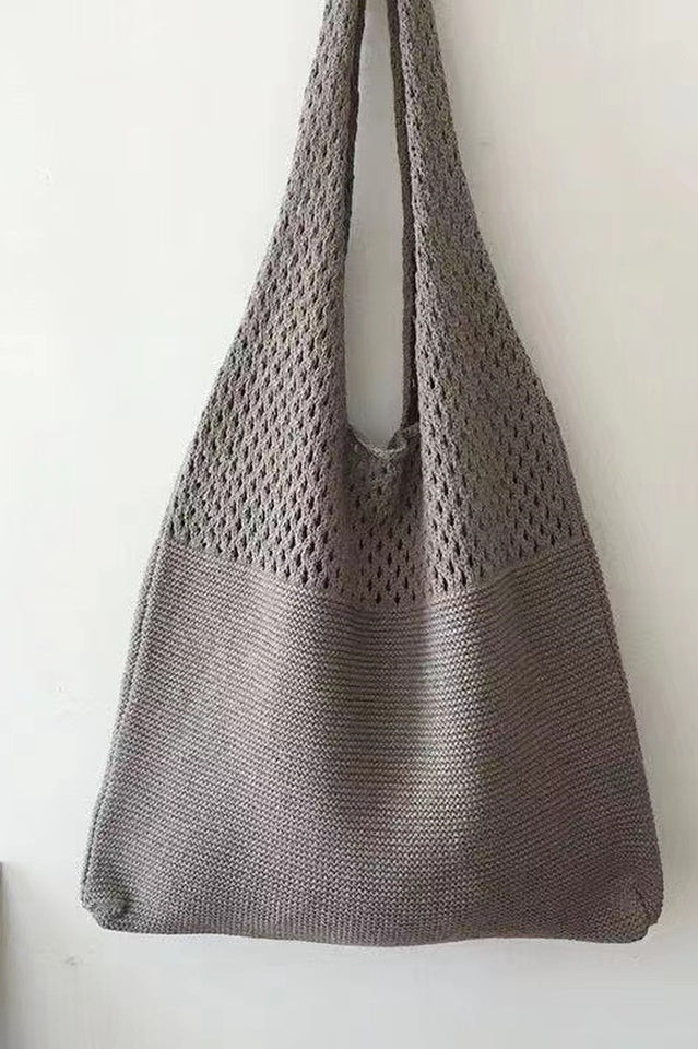 Knit Design Shoulder Bag