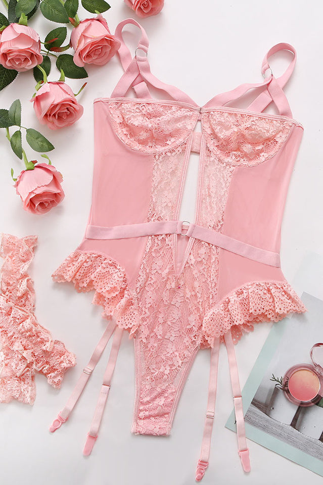 Floral Lace Teddy Bodysuit