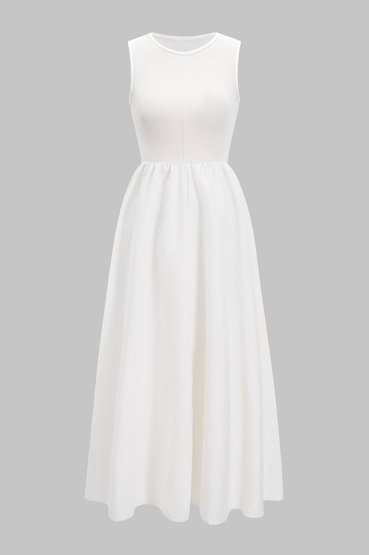 Sleeveless Tank Pocket Detail Maxi Dress
