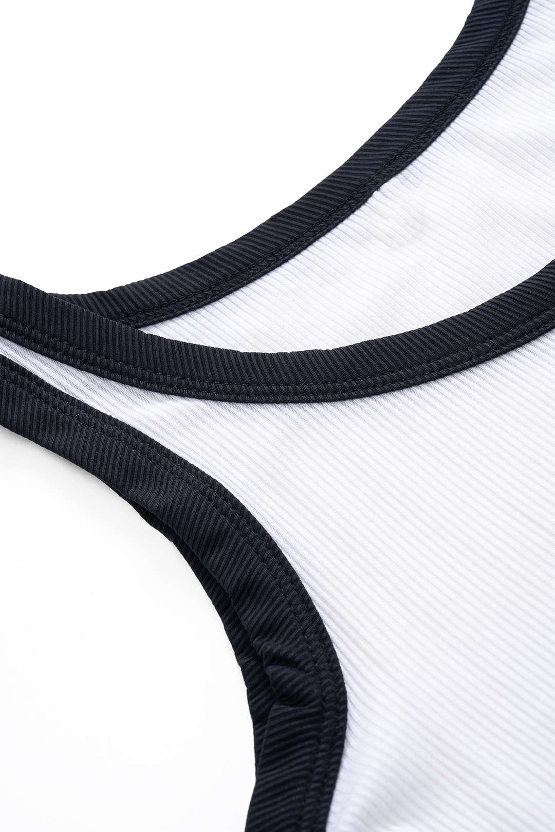 Ribbed Contrast Tank Top