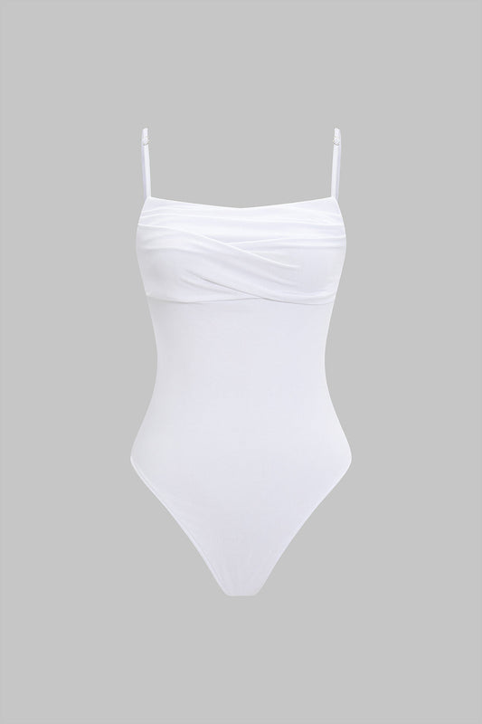 Ruched Sleeveless Bodysuit