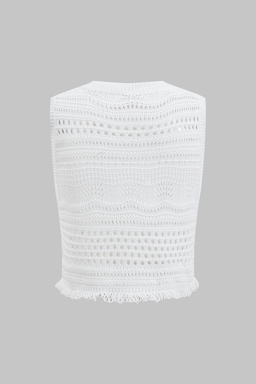 Knit Holllow Out Tank Top And Skirt Set