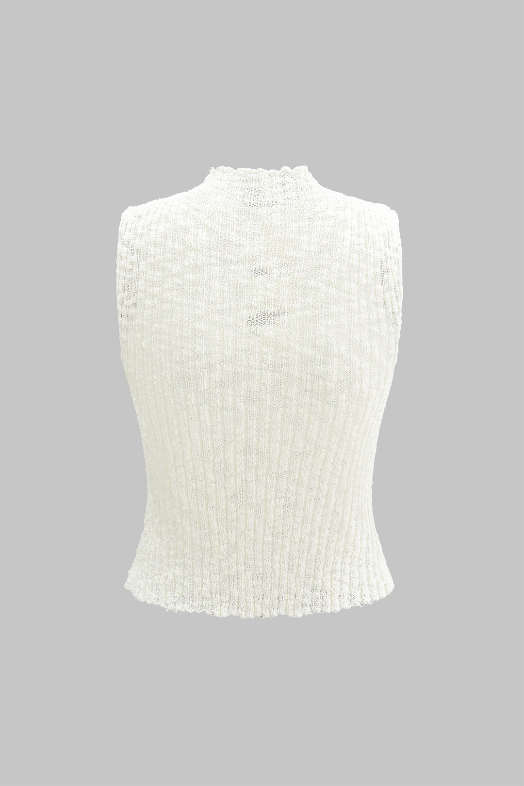 Knit Cut Out 3D Floral Tank Top