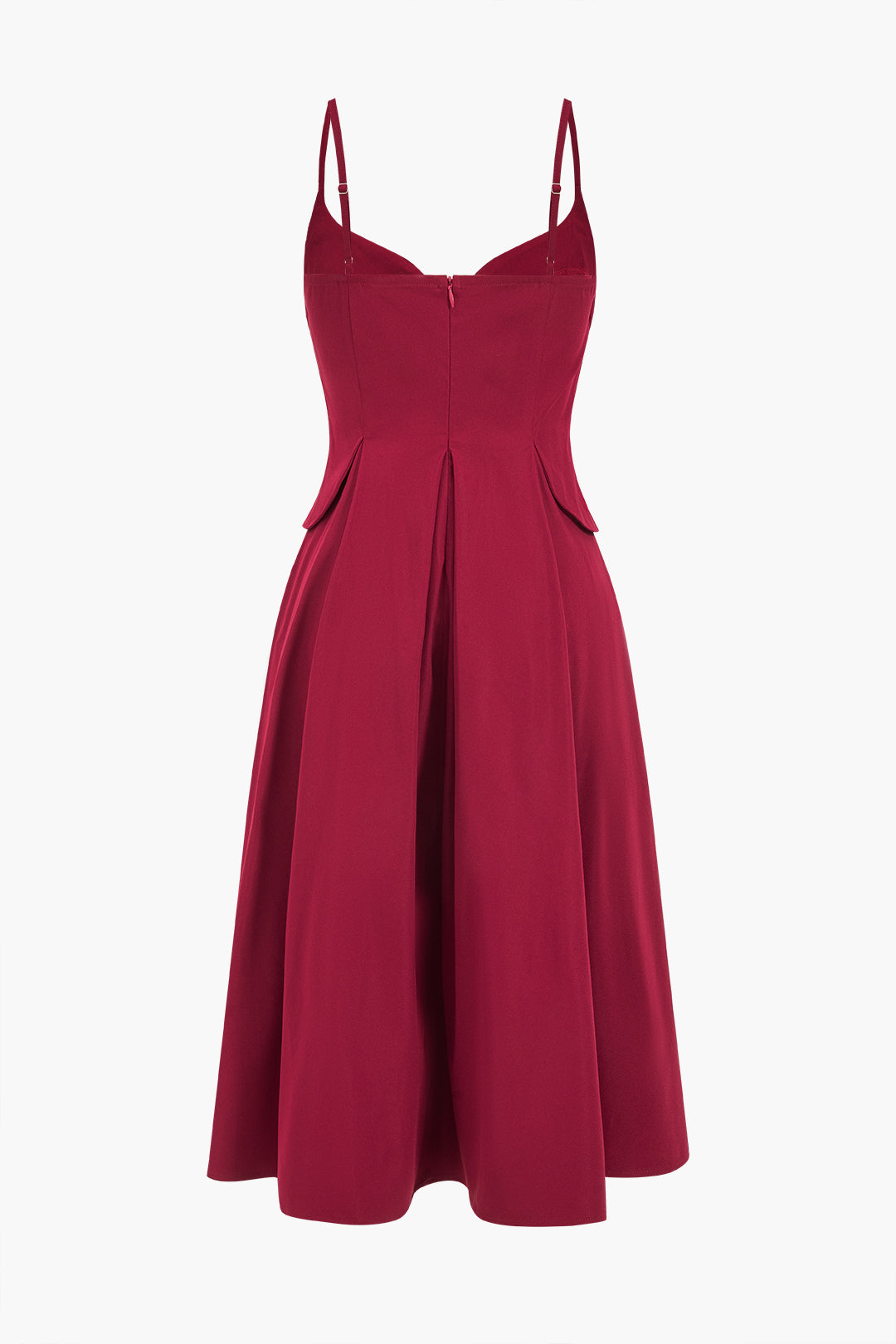 Solid Slip Sleeveless Midi Dress