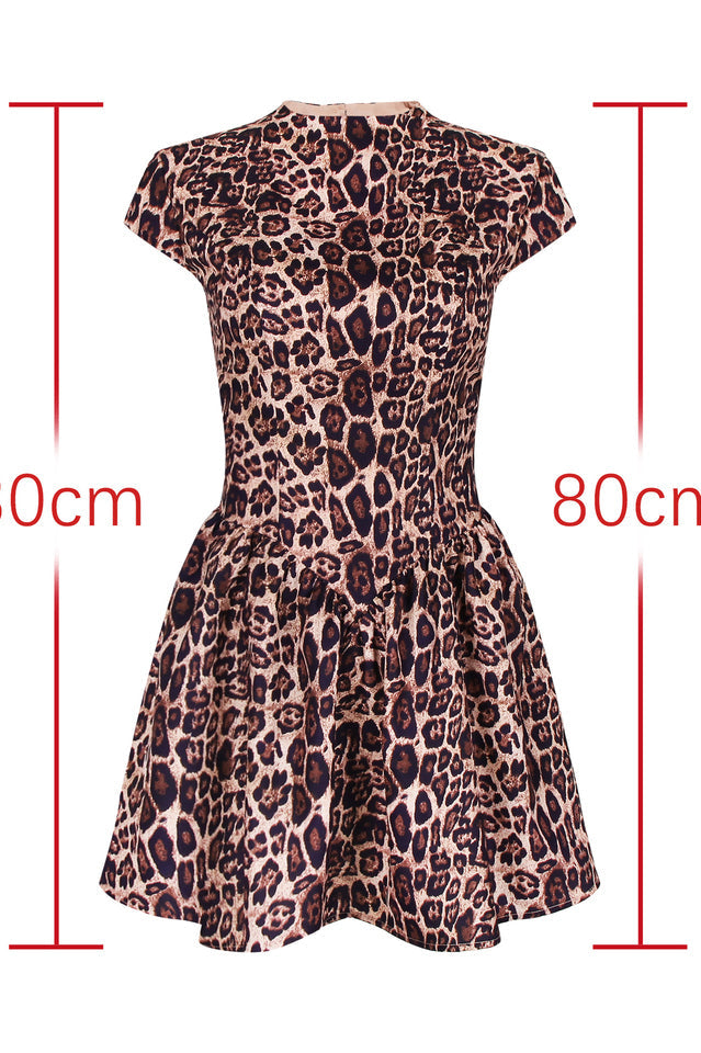 Jacqueline Backless Cheetah Print Mini Dress