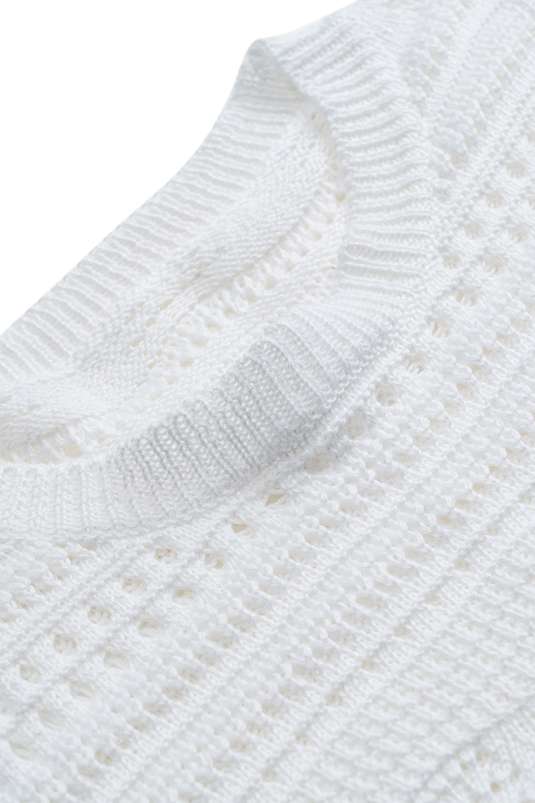 Knit Holllow Out Tank Top And Skirt Set