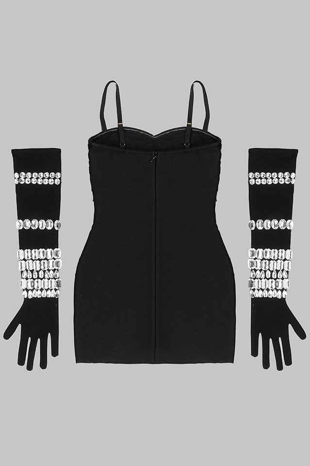 Brisbane Rhinestones Embellished Mini Dress