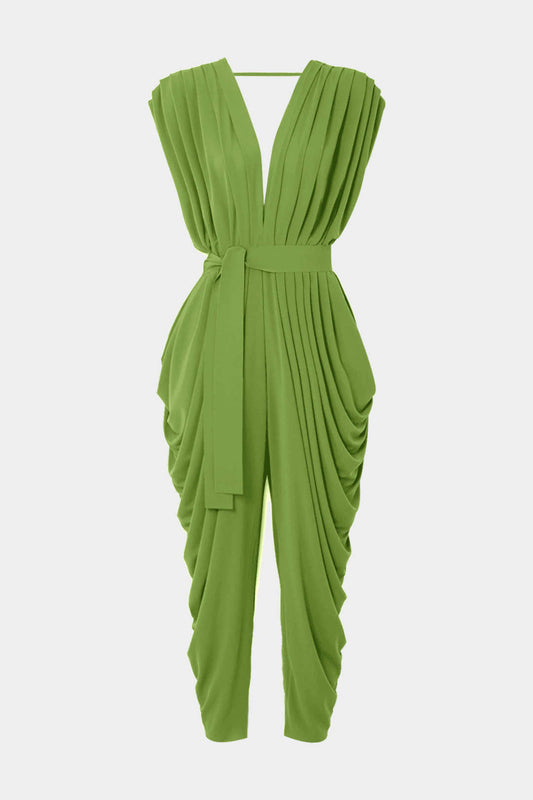 Sleeveless V-neck Jumpsuit