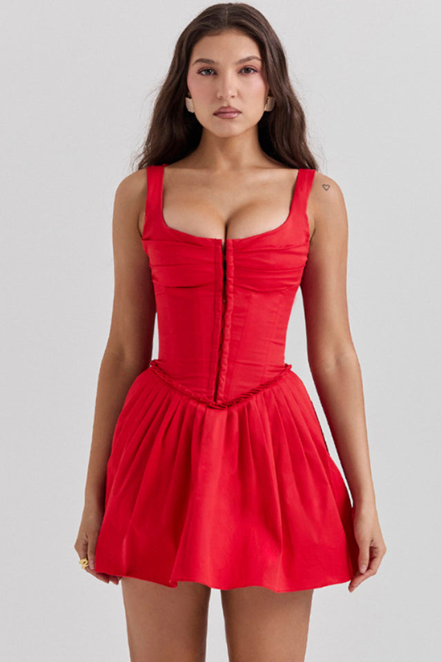 Cupid Pleated Mini Dress