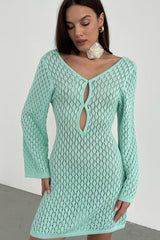 Kayleigh Crochet Knit Mini Dress