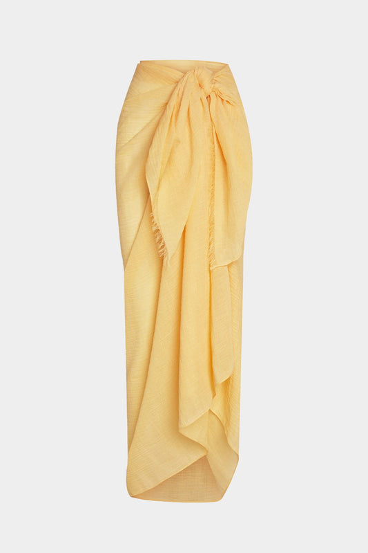 Ruched Tie Front Skirt
