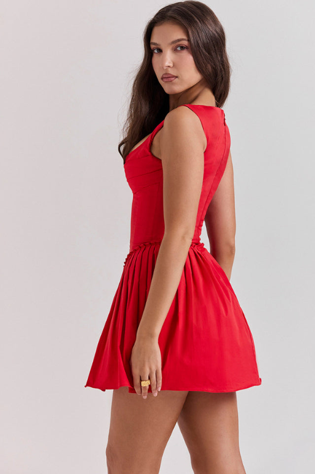 Cupid Pleated Mini Dress