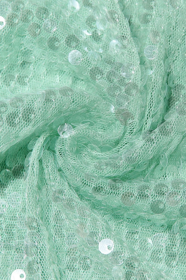 Titania Seafoam Sequin Maxi Gown