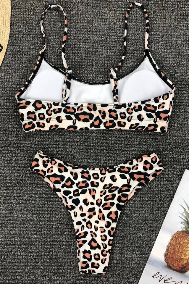 Leopard Print Bikini Set (Multicolor)