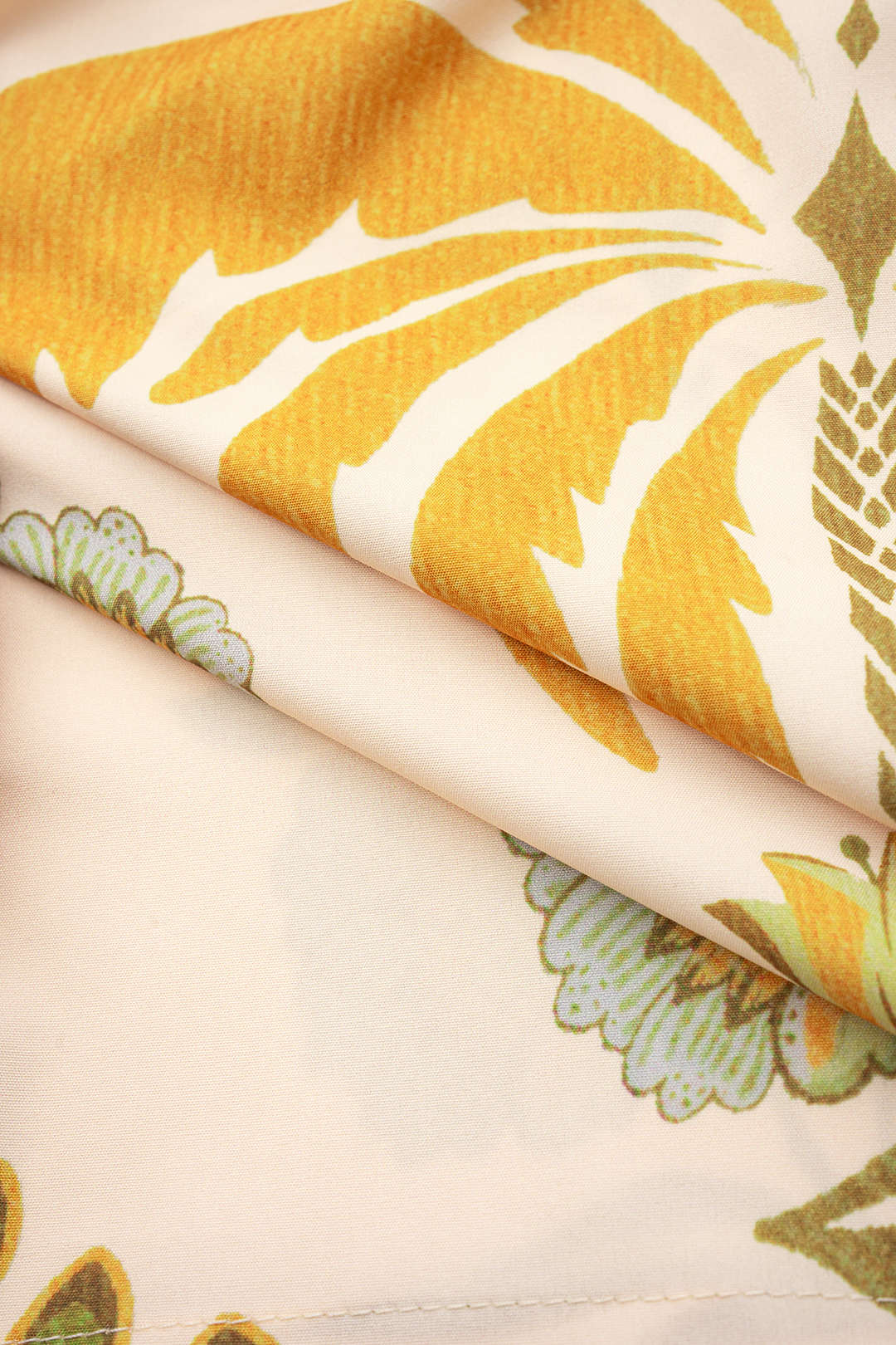 Halter Smocked Tie-Back Top And Tropical Coconut Palm Print Skirt Set