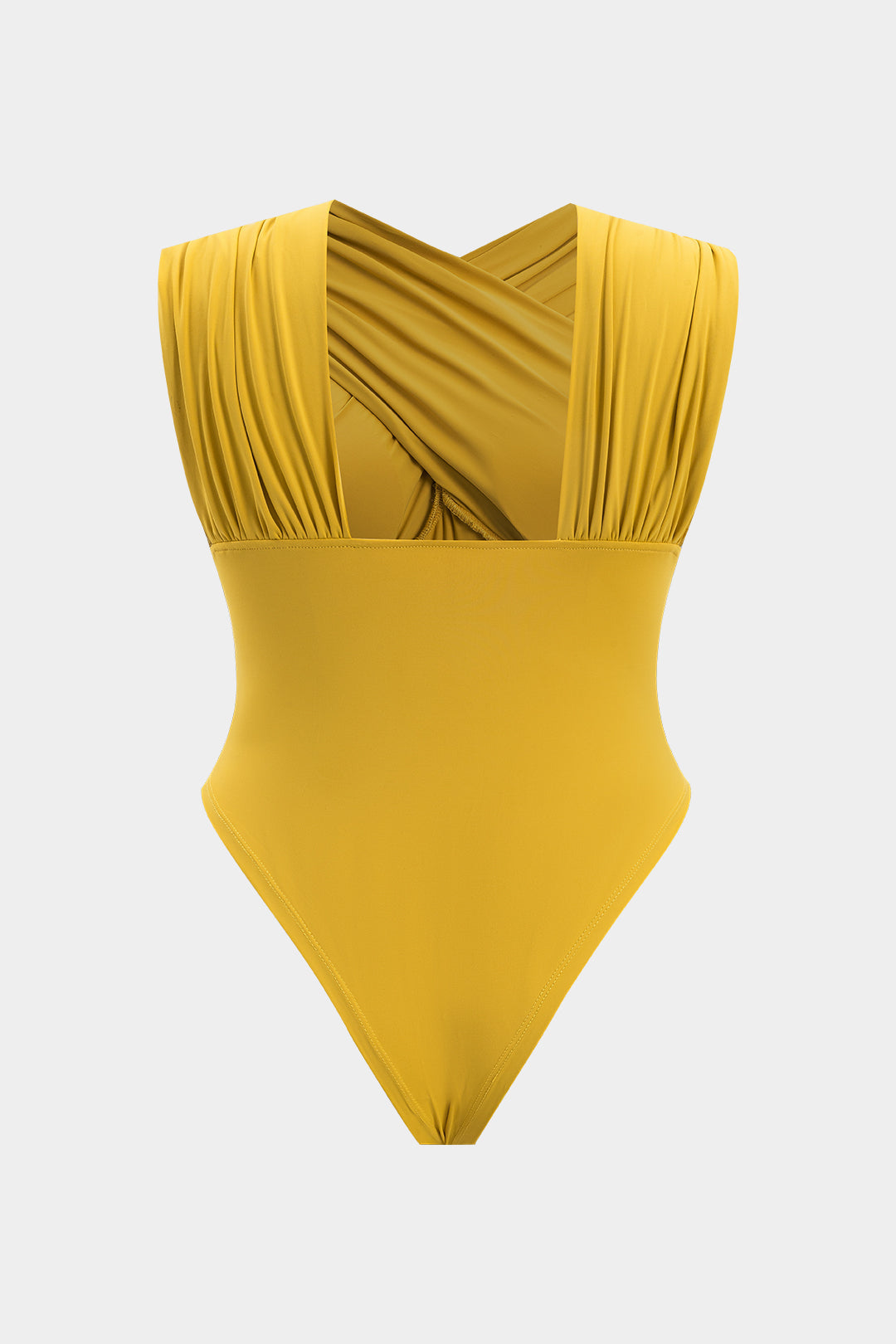 Plus Size Sleeveless Crossed Bodysuit