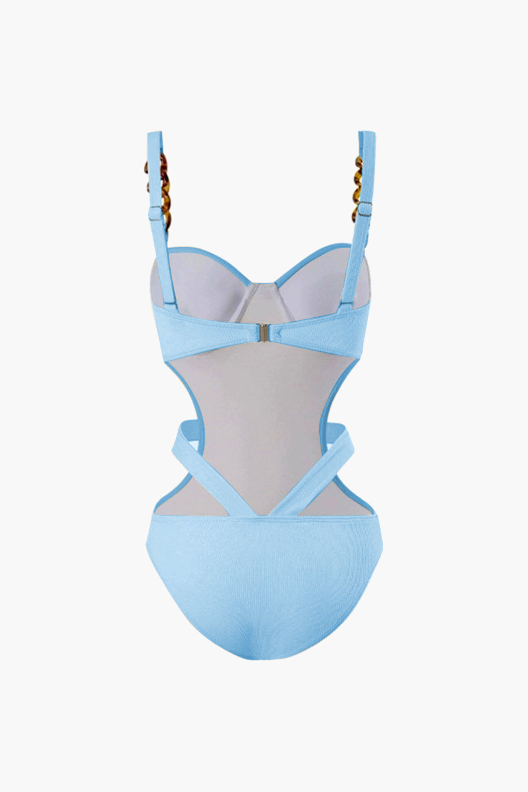 Textured Cut-Out Knot Tummy Control One-Piece Swimsuit