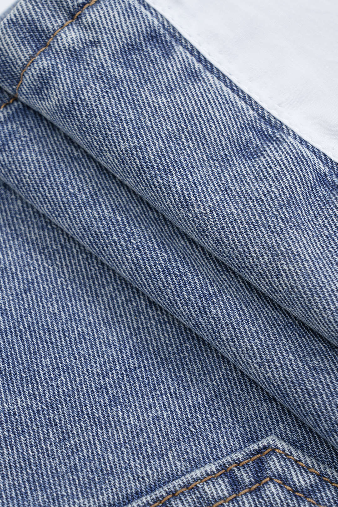 Denim Asymmetrical Patchwork Skirt