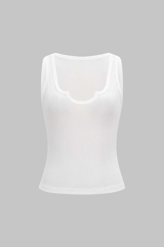 Ribbed Sleeveless Tank Top