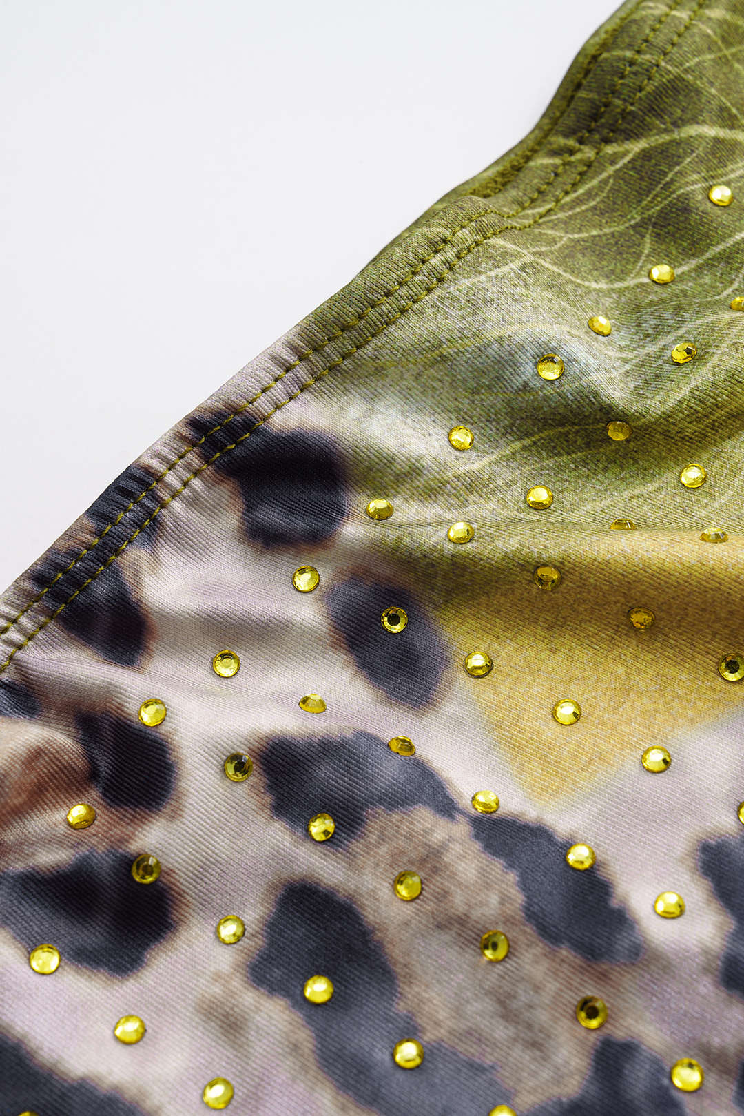 Leopard Pattern Rivet Skirt