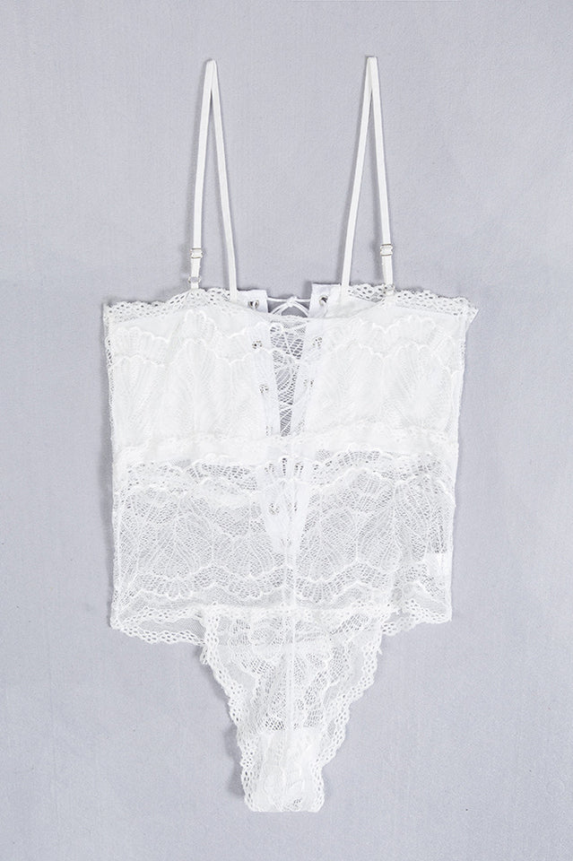 Hollow Out Lace Bodysuit & Lingerie