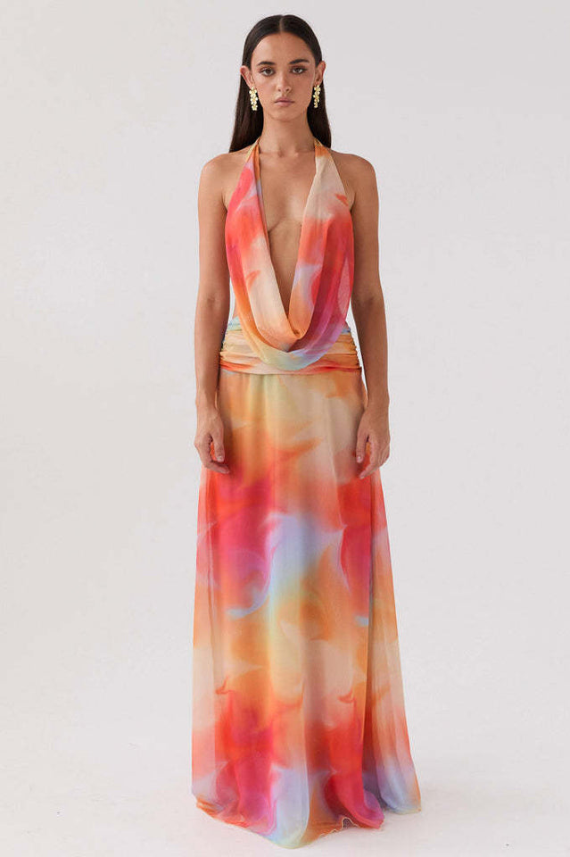 Elysia Chiffon Maxi Dress