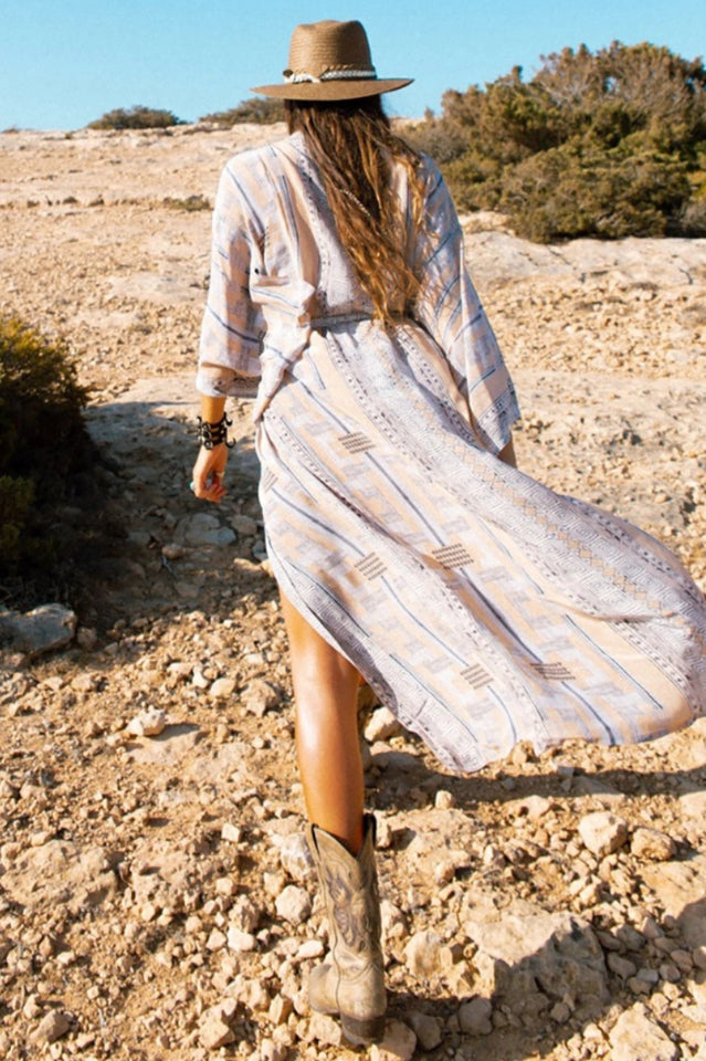 Boho Tie Dye Kimono Blouse