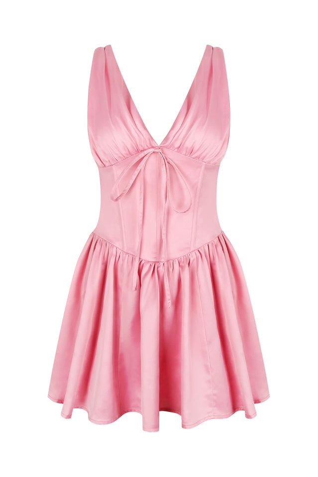 Emmeliette Satin Mini Dress