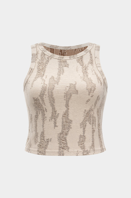 Plus Size Ripped Tank Top