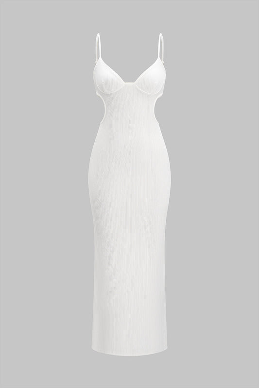 Backless Slip V-Neck Sleeveless Maxi Dress