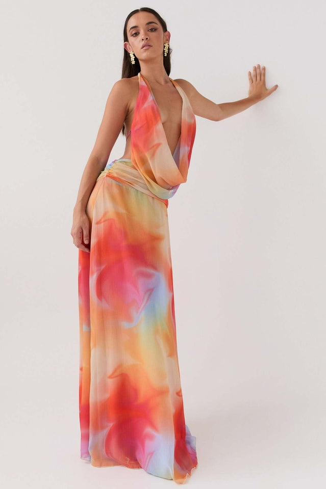 Elysia Chiffon Maxi Dress