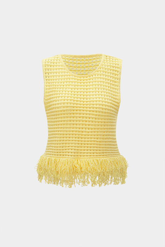 Knit Fringe Tank Top