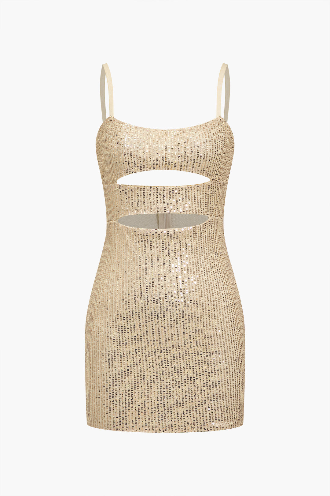 Slip Sequin Cut Out Mini Dress