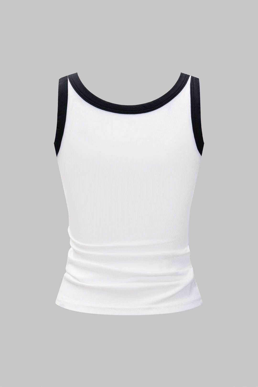Ribbed Contrast Tank Top